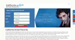 Desktop Screenshot of californiaarrest.com